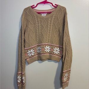 Cropped Knit Sweater